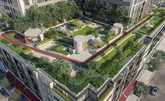 R.Iconic communal rooftop garden